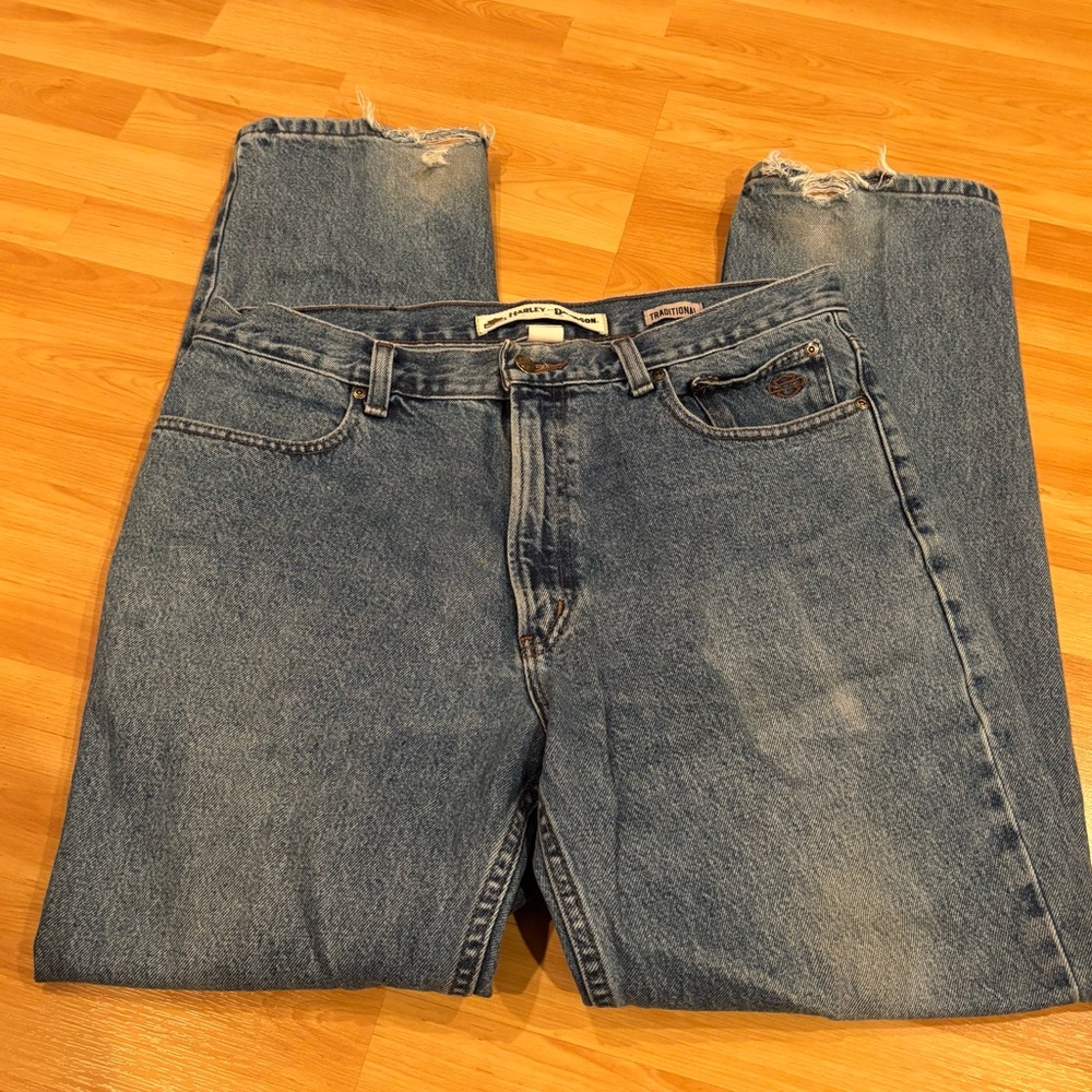 Harley-Davidson Mens  Relaxed Fit‎ Blue Jeans